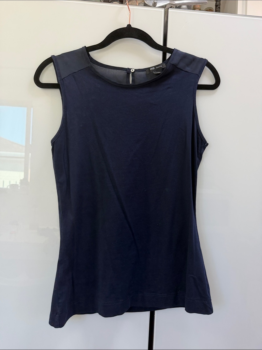 MNG Sleeveless Navy Crewneck Tank Top